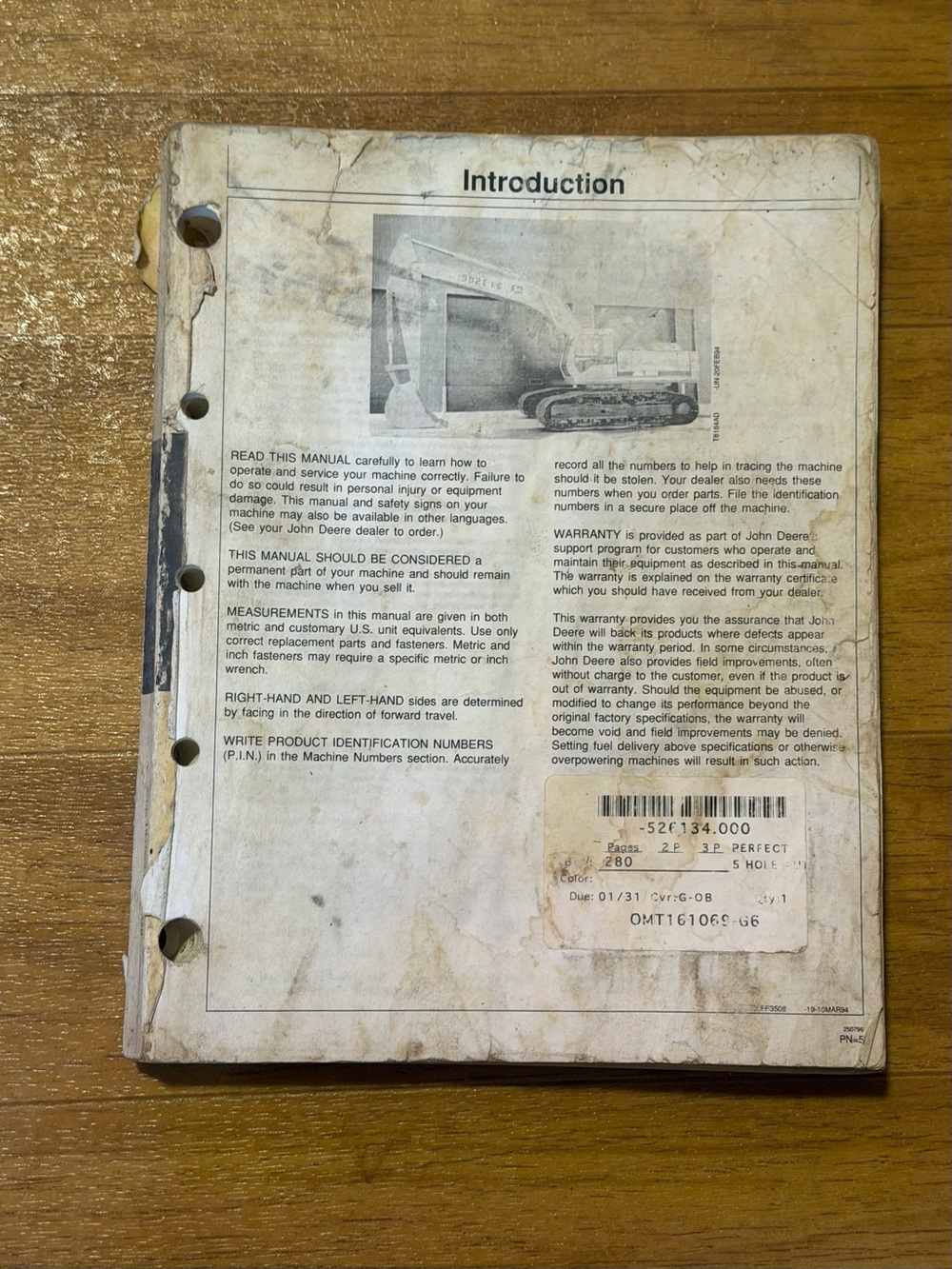 John Deere 992E LC Hydraulic Excavator Manual Maintenance
